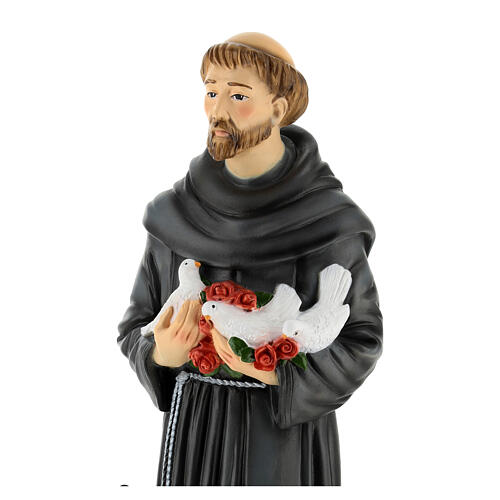 Imagem São Francisco com lobo PVC inquebrável 40 cm 2