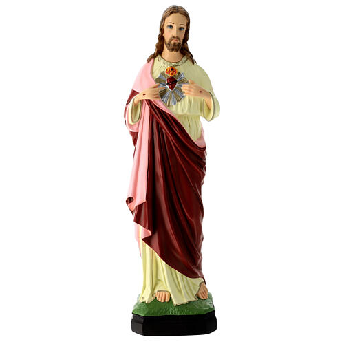 Heiligstes Herz Jesu, Statue, aus bruchfestem Material, 60 cm, AUßEN 1