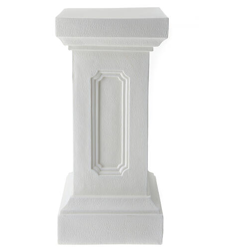 White column for statues h 23 in 1