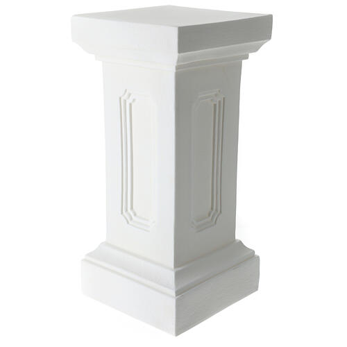 White column for statues h 23 in 2