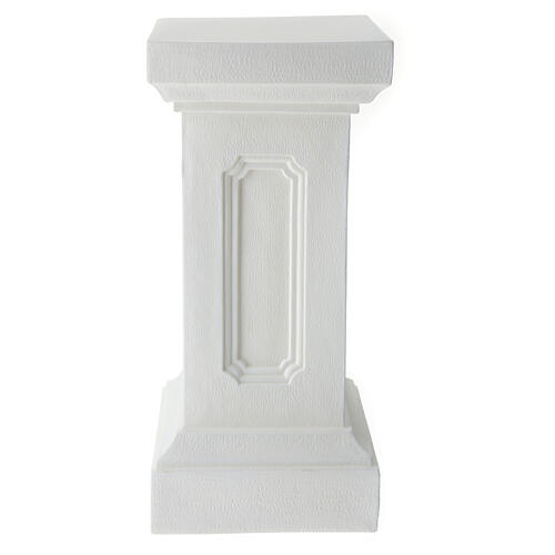 White column for statues h 23 in 3