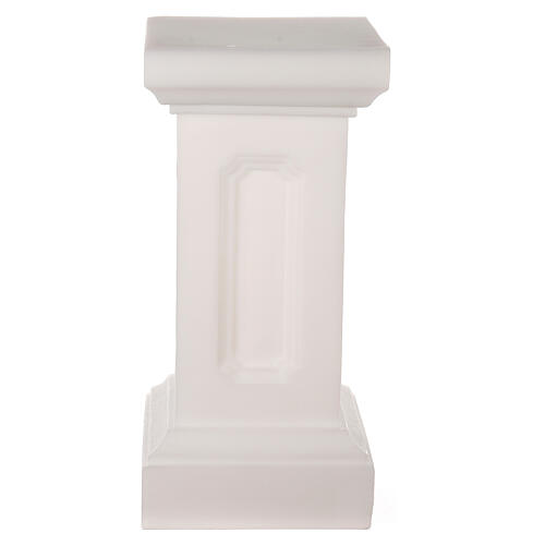 Colonne blanc nacré éclairée pour statues h 58 cm 1