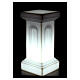 Colonne blanc nacré éclairée pour statues h 58 cm s2