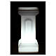 Colonne blanc nacré éclairée pour statues h 58 cm s4