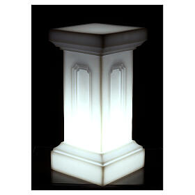 Colonna statue illuminata bianco perla H 58 cm
