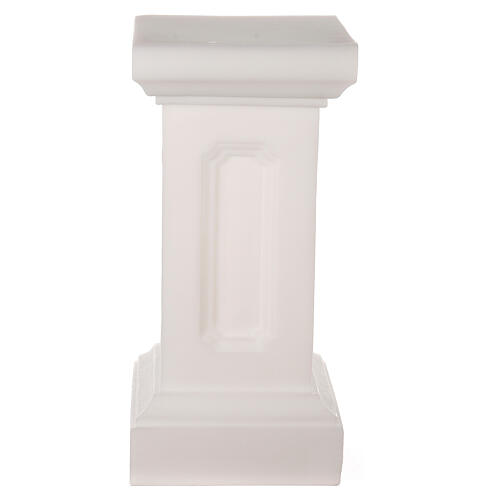 Coluna branca pérola iluminada para estátua h 58 cm 1