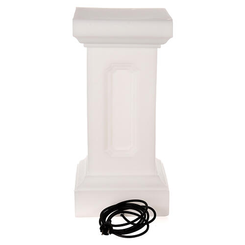 Coluna branca pérola iluminada para estátua h 58 cm 6