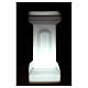 Coluna branca pérola iluminada para estátua h 58 cm s4