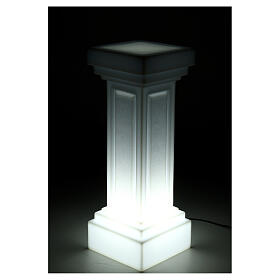 Columna iluminada blanca para estatuas h 85 cm