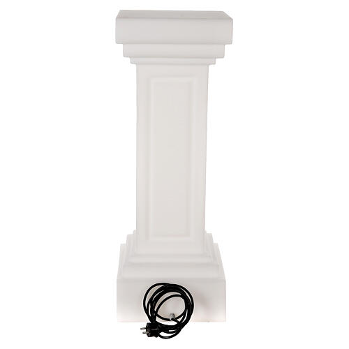 Colonne blanc nacré éclairée pour statues h 85 cm 4