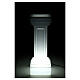 Colonne blanc nacré éclairée pour statues h 85 cm s3