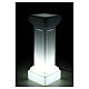 Coluna branca pérola iluminada para estátua h 85 cm s2