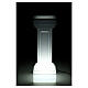 Coluna branca pérola iluminada para estátua h 85 cm s3