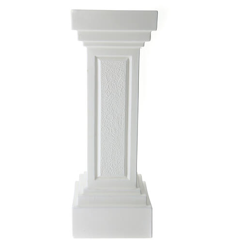 White column for statues h 34 in 3