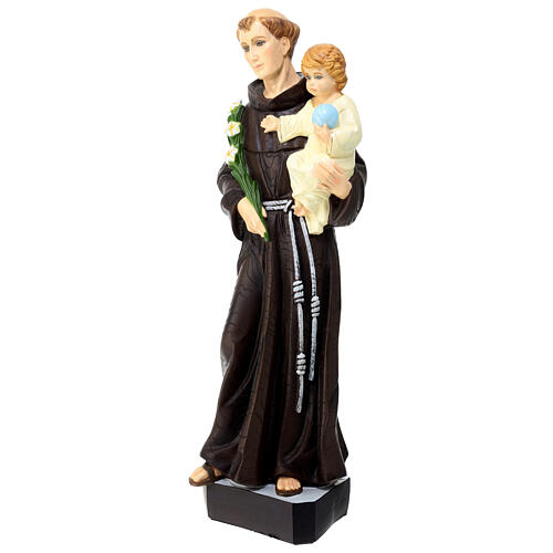 Saint Anthony of Padua statue with unbreakable wood effect 60 cm 3