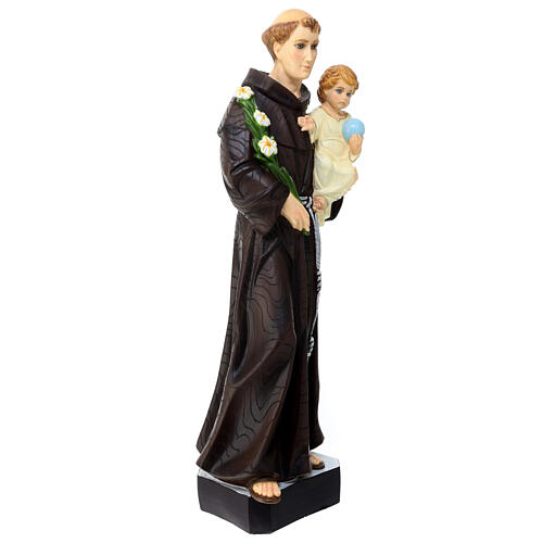 Saint Anthony of Padua statue with unbreakable wood effect 60 cm 4
