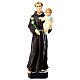 Saint Anthony of Padua statue with unbreakable wood effect 60 cm s1