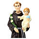 Saint Anthony of Padua statue with unbreakable wood effect 60 cm s2