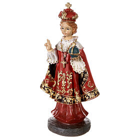 Painted resin statue of the Infant Jesus of Prague 8x4x2 in