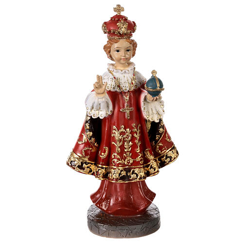 Painted resin statue of the Infant Jesus of Prague 8x4x2 in 1