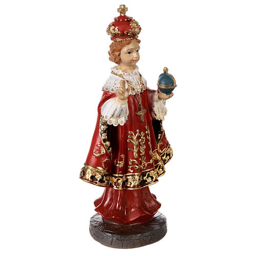 Painted resin statue of the Infant Jesus of Prague 8x4x2 in 3