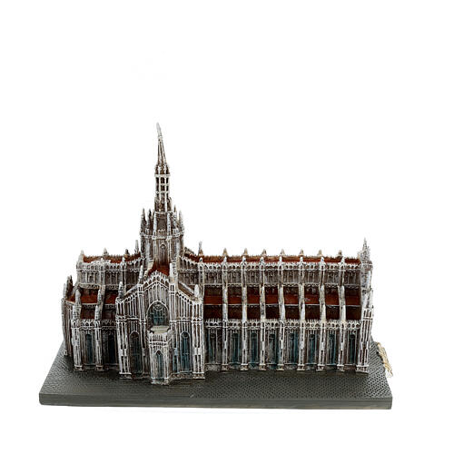 Duomo of Milan, painted resin reproduction, 6x5x8 in 3