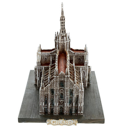Catedral de Milán reproducción resina coloreada 15x15x20 cm 1
