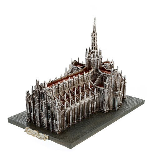 Catedral de Milán reproducción resina coloreada 15x15x20 cm 4
