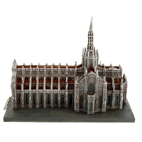 Catedral de Milán reproducción resina coloreada 15x15x20 cm 5