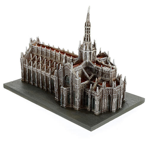 Catedral de Milán reproducción resina coloreada 15x15x20 cm 6