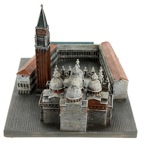 Architektur-Miniatur, San Marco in Venedig, Resin, koloriert, 10x20x15 cm 8