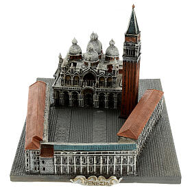 Resin reproduction of St Mark's Square in Venice, 5x9x6 in