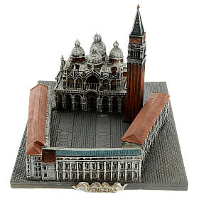 Riproduzione piazza San Marco Venezia resina 10x20x15 cm