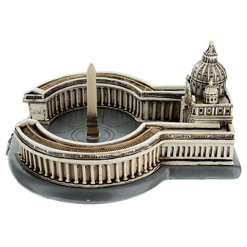 Architektur-Miniatur, Petersbasilika in Rom, Resin, koloriert, 10x20x20 cm 5