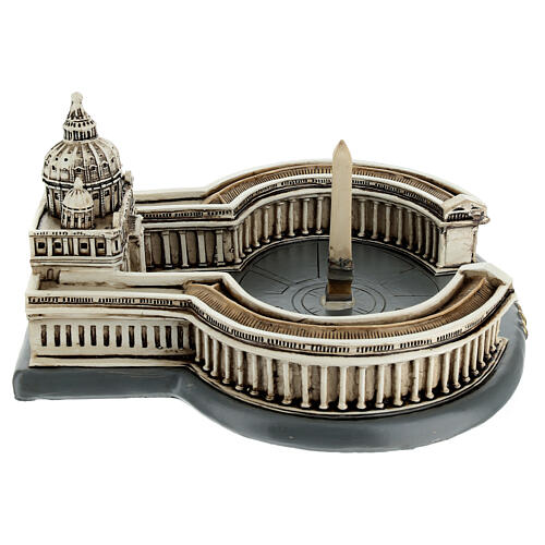 Architektur-Miniatur, Petersbasilika in Rom, Resin, koloriert, 10x20x20 cm 6