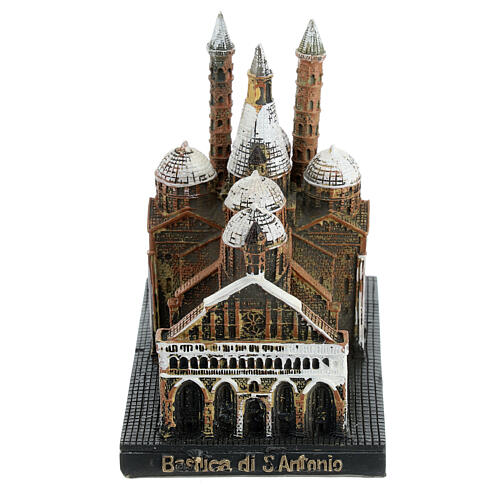 Architektur-Miniatur, Basilika des Heiligen Antonius in Padua, Resin, koloriert, 8x6x8 cm 1