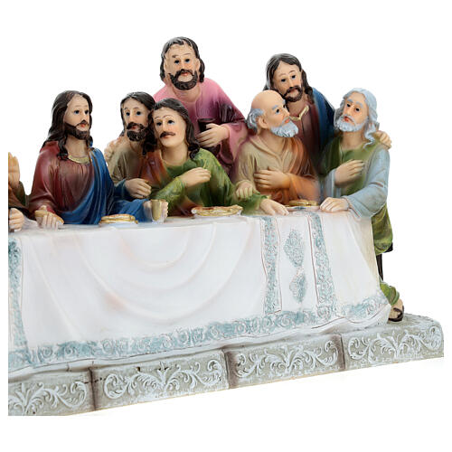 Last Supper statue colored 20x40x10 4