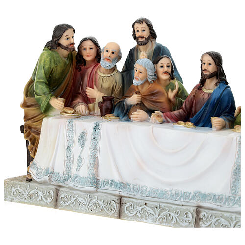 Last Supper statue colored 20x40x10 6