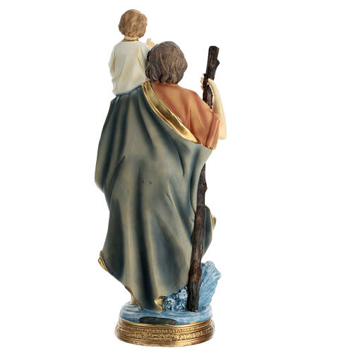 Statue Saint Christophe résine h 40 cm 5