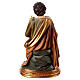 Statue of Saint Joseph sitting with Child lily in colored resin 20 cm s5