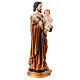 St Joseph with Infant Jesus and lily, painted resin statue of 12 in s4