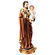 Saint Joseph avec Enfant et lys statuette 25 cm résine colorée s4