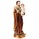Saint Joseph with Child and lily figurine 25 cm colored resin s4