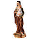 Statuina 15 cm San Giuseppe con bambino giglio resina colorata s2
