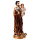 Statuina 15 cm San Giuseppe con bambino giglio resina colorata s3