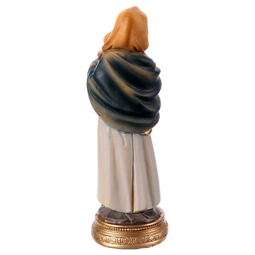 Maria mit dem Jesuskind im Arm, Heiligenfigur, aus farbig gefassten Resin, 15 cm 4