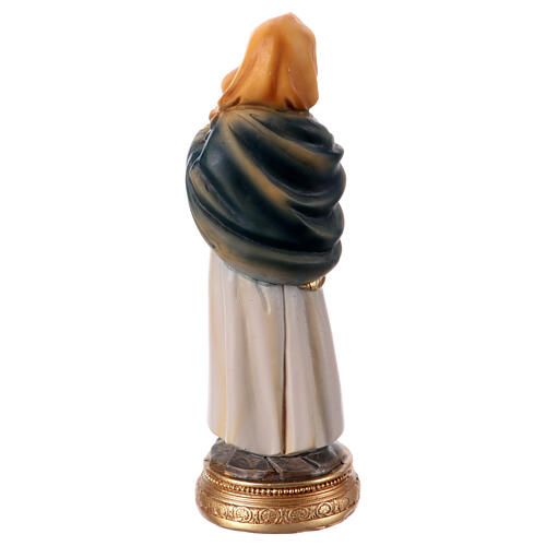 Statua 15 cm Madonna Gesù bambino che riposa in braccio resina 4