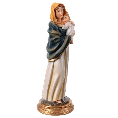Estatua resina Virgen de pie con Niño Jesús durmiendo 20 cm 4