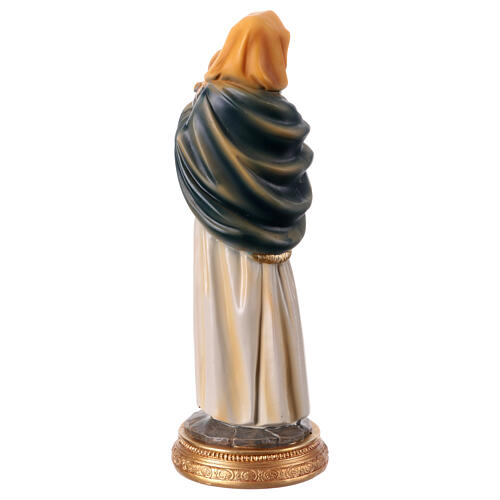 Estatua resina Virgen de pie con Niño Jesús durmiendo 20 cm 5
