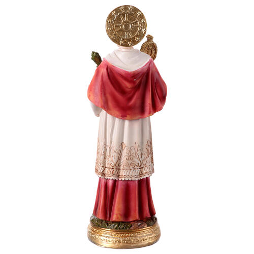Saint Raymond figurine 20 cm hand painted in resin with golden base 5